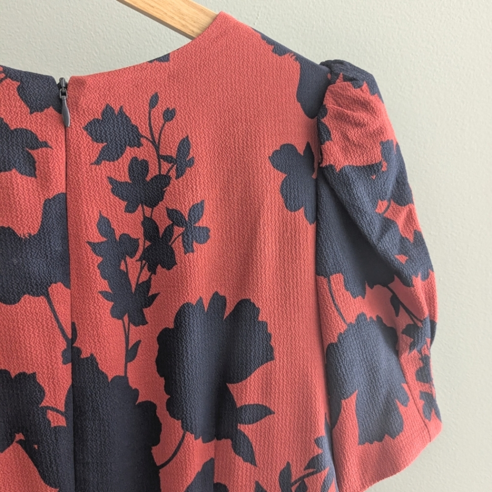 Vince Camuto Handkerchief Hem Floral Midi Dress - Picture 7 of 16